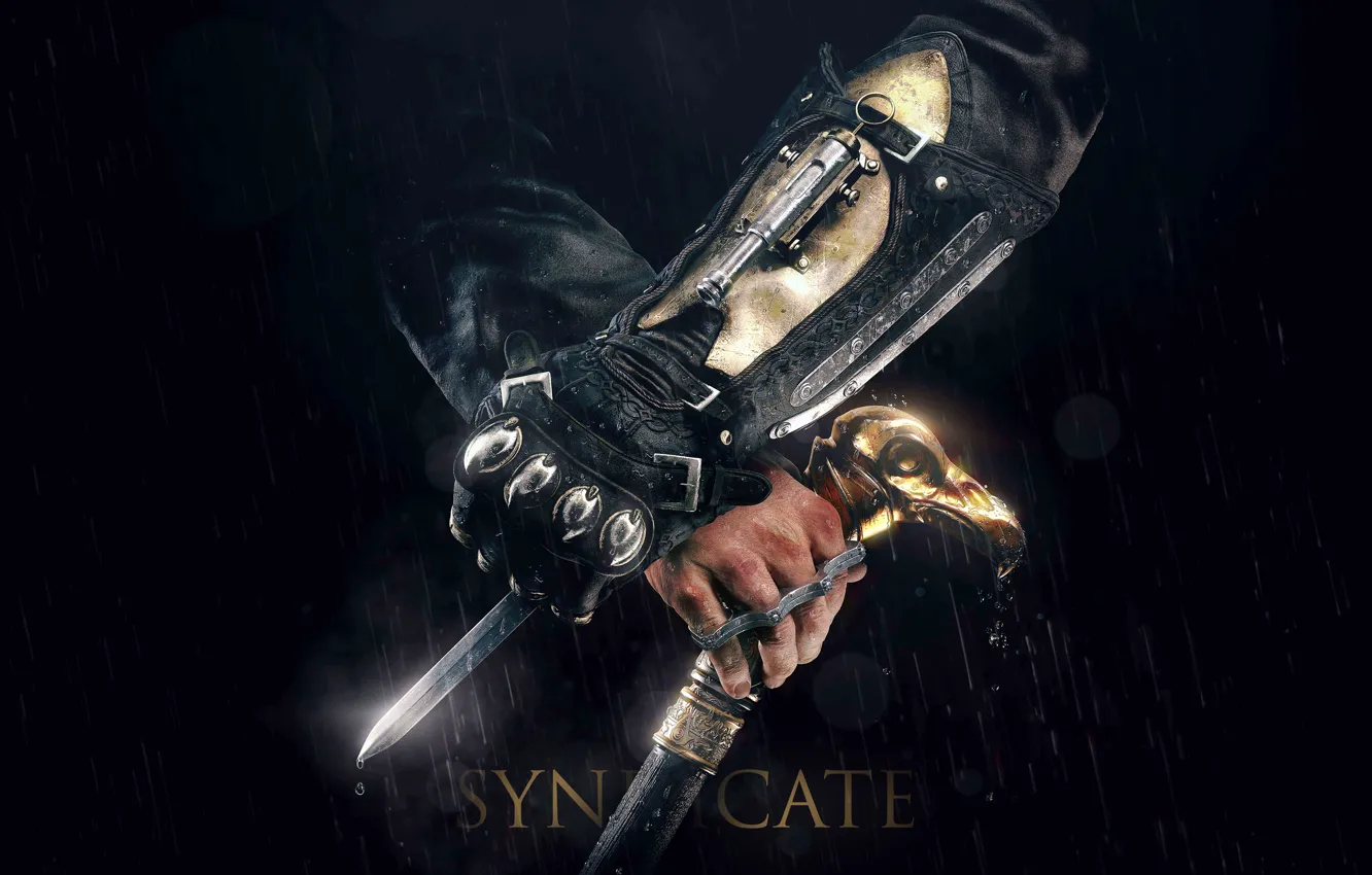 Фото обои капли, дождь, англия, герой, перчатки, Assassin's Creed, Assassin's Creed: Syndicate, Jacob Frye