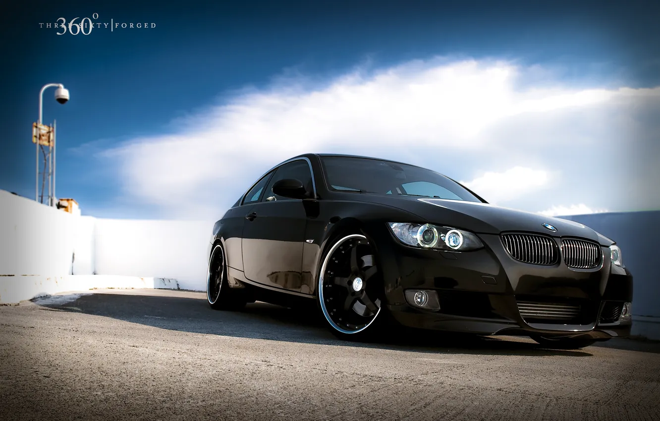 Фото обои небо, облака, обои, 360 forged, BMW 335i, бэха купе