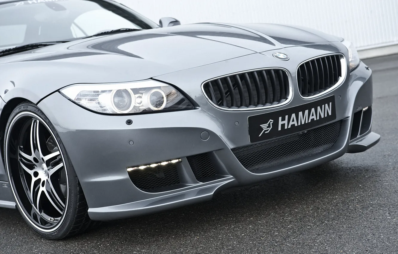 Фото обои серый, BMW, родстер, Hamann, 2010, передняя часть, E89, BMW Z4