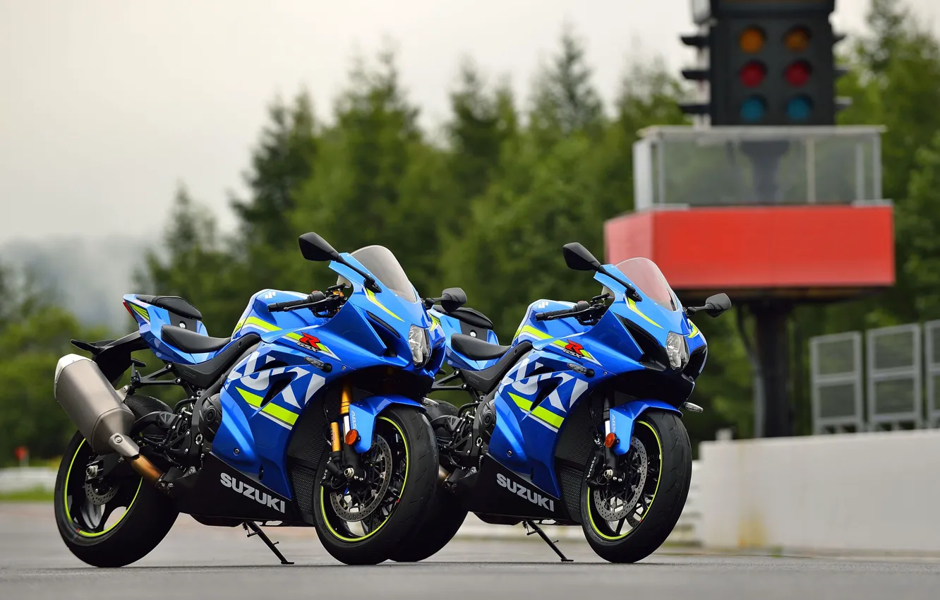 Фото обои Suzuki, Blue, GSX-R1000