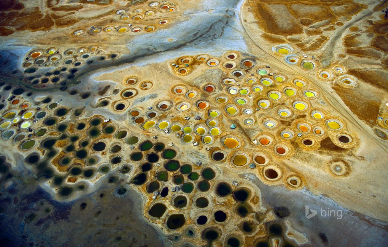 Фото обои река, краски, Национальный парк Дельта Салума, Сенегал, соляные ямы