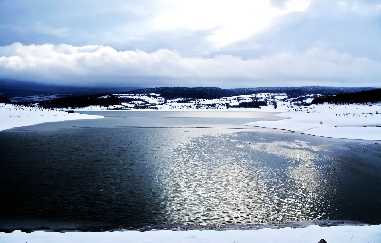 Фото обои лед, море, озеро