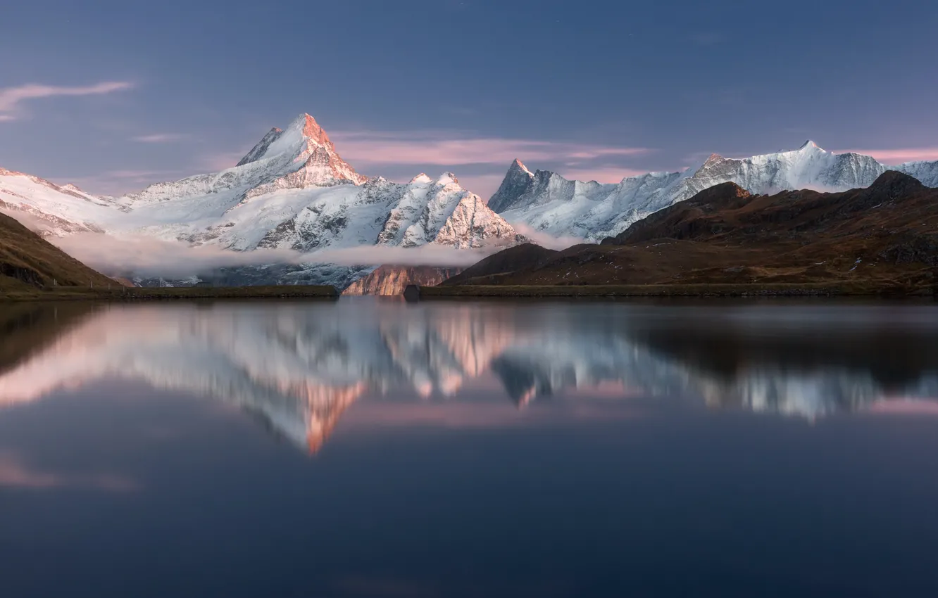 Фото обои горы, озеро, mountains, lake, Alps, Алпы, Валерий Щербина, Бахальпзее