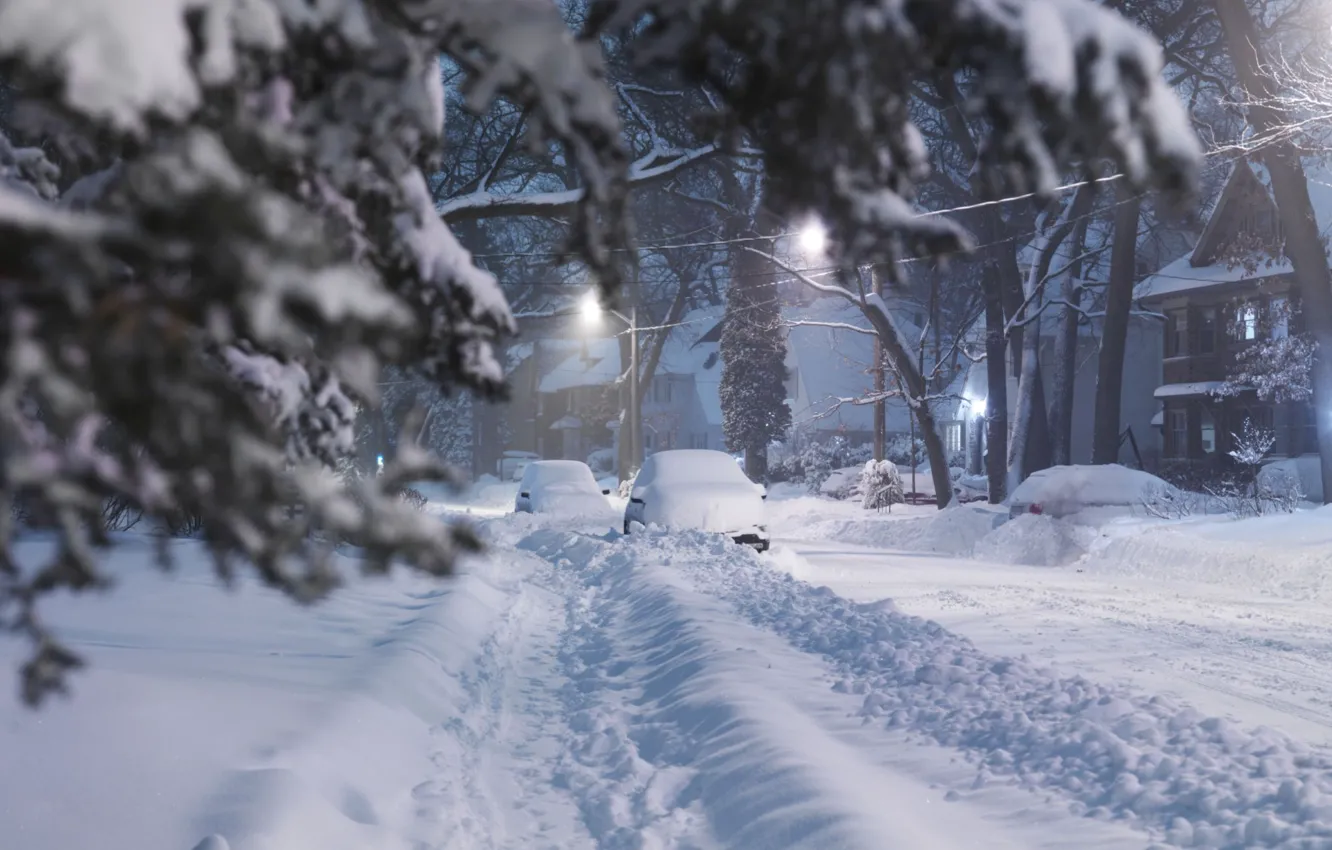 Фото обои Природа, Дома, Зима, Снег, Nature, Winter, Snow, Houses
