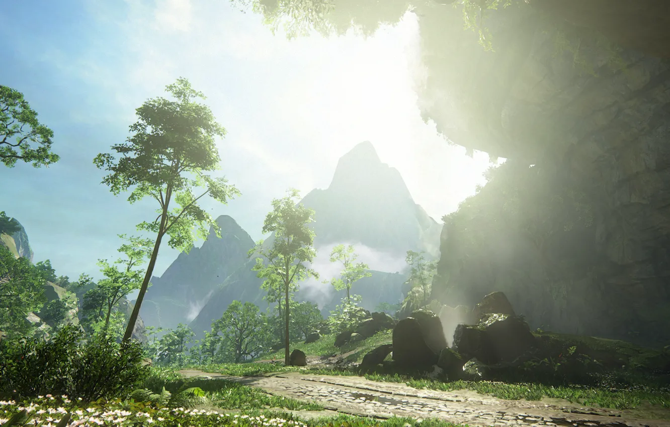 Фото обои природа, остров, водопад, Naughty Dog, Playstation 4, Uncharted 4: A Thief's End