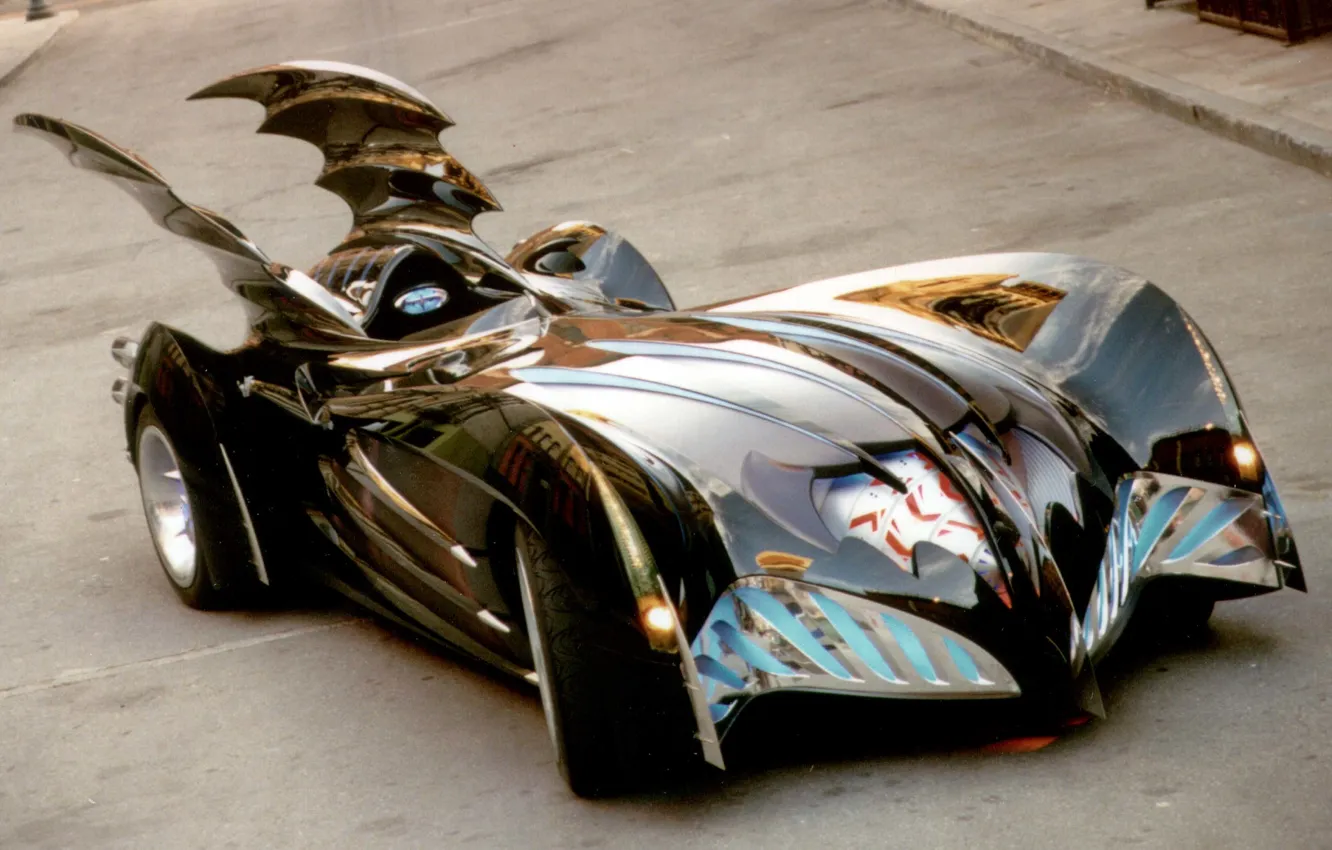 Фото обои Batman, Batmobile, Бетмобиль, Batman &amp; Robin