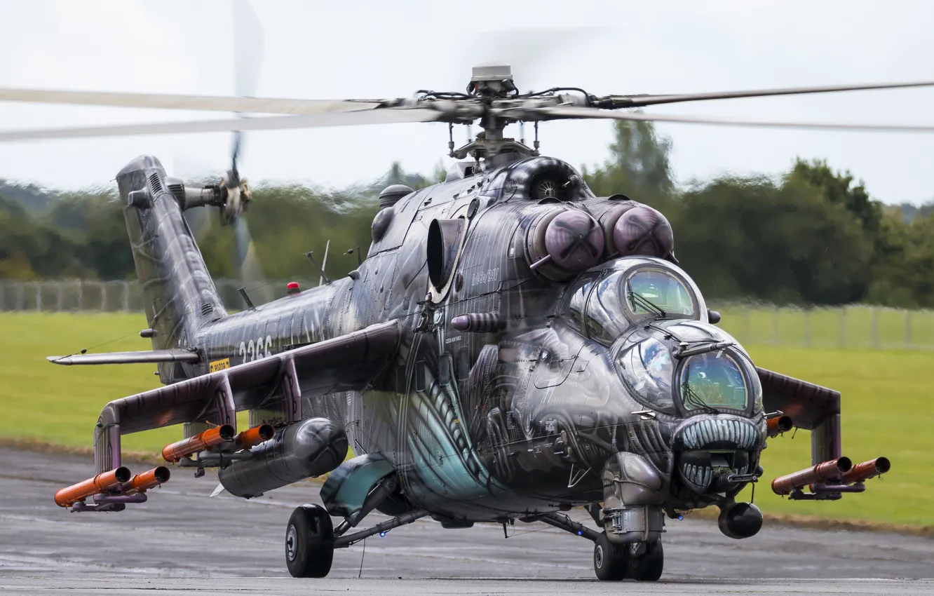 Фото обои Helicopter, Ми-24, Czech, Hind, ВВС Чехии, Mi-24V35, Czech Air Force