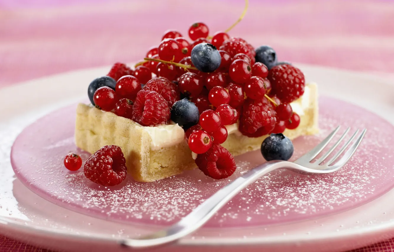 Фото обои малина, еда, черника, десерт, сладкое, sweet, blueberry, dessert