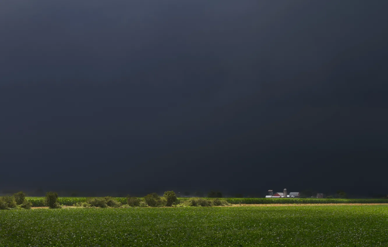Фото обои поле, дом, дождь, буря, house, storm, rain, field