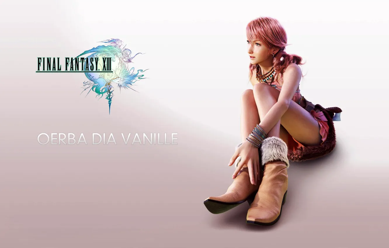 Фото обои Мех, Final Fantasy XIII, Эл Си, Оэрба, Oerba Dia Vanille, Ваниль, Розоволосая