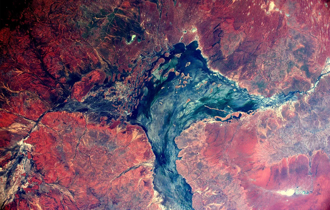 Фото обои космос, абстракция, земля, текстура, Австралия, вид сверху