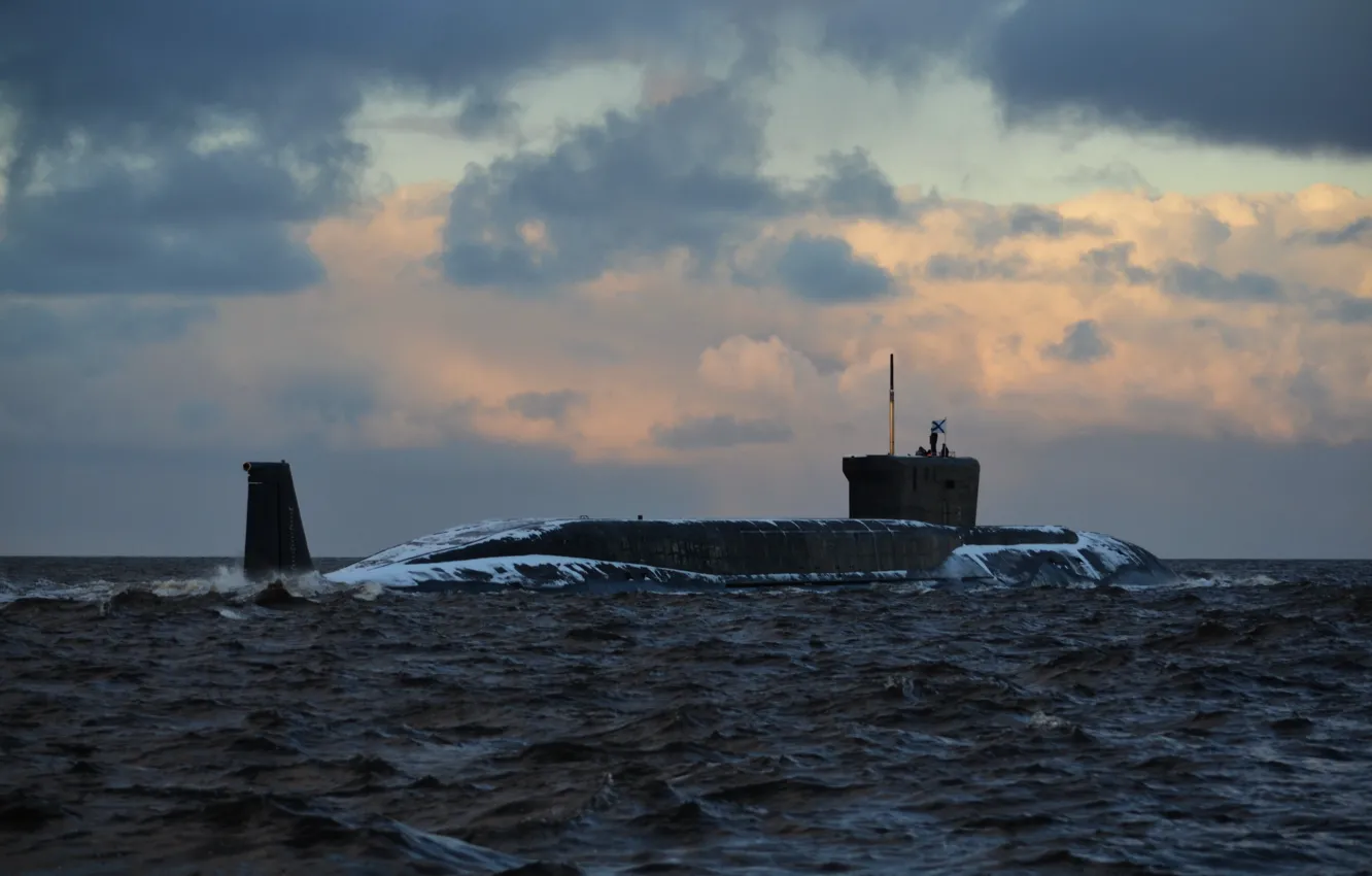 Фото обои море, подводная лодка, проекта 955 Борей