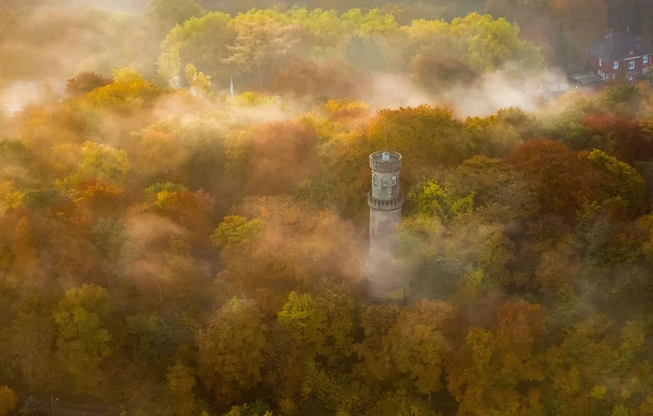 Фото обои осень, Германия, Северный Рейн-Вестфалия, Башня Елены