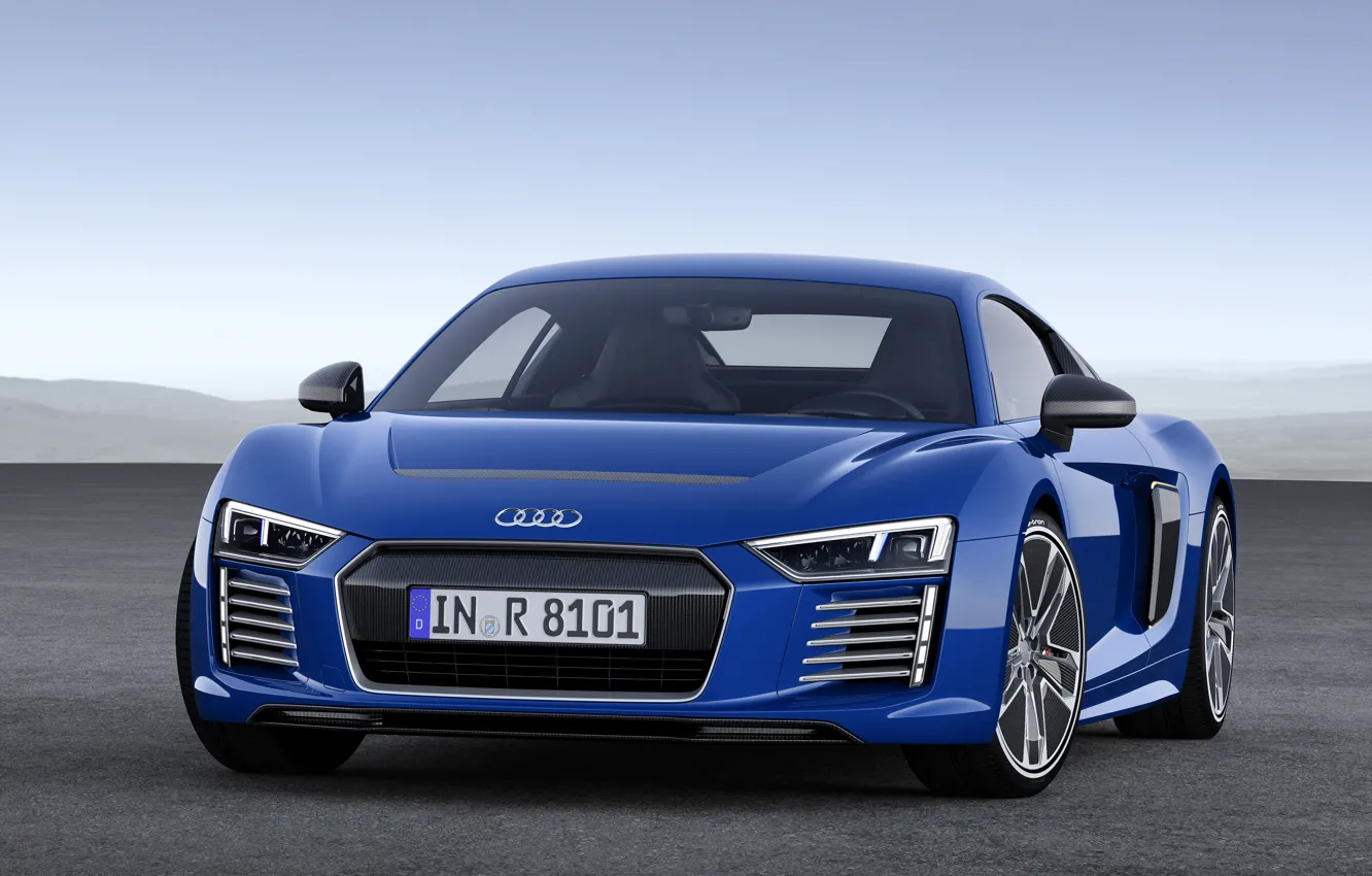 Фото обои синий, Audi, ауди, e-tron, 2015