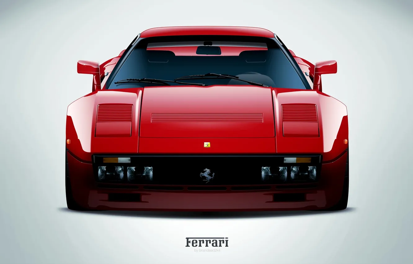 Фото обои ferrari, красная, gto, 288