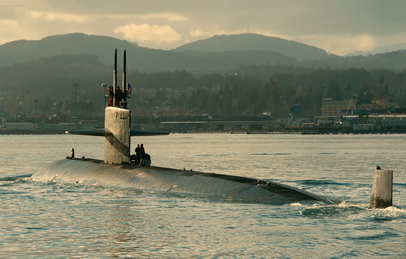 Фото обои субмарина, атомный, USS Key West, SSN-722