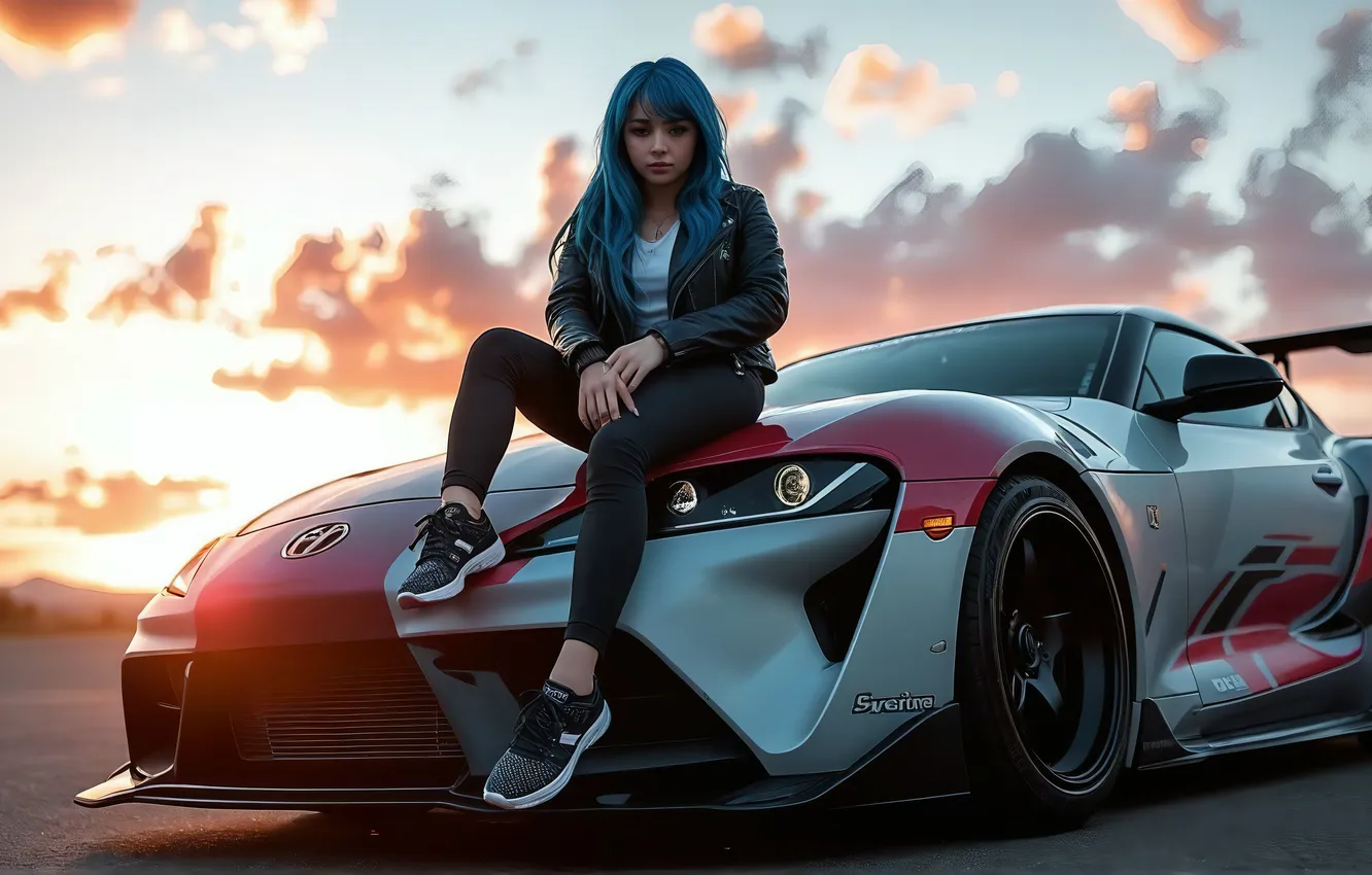 Фото обои Toyota, Toyota Supra, AI Art