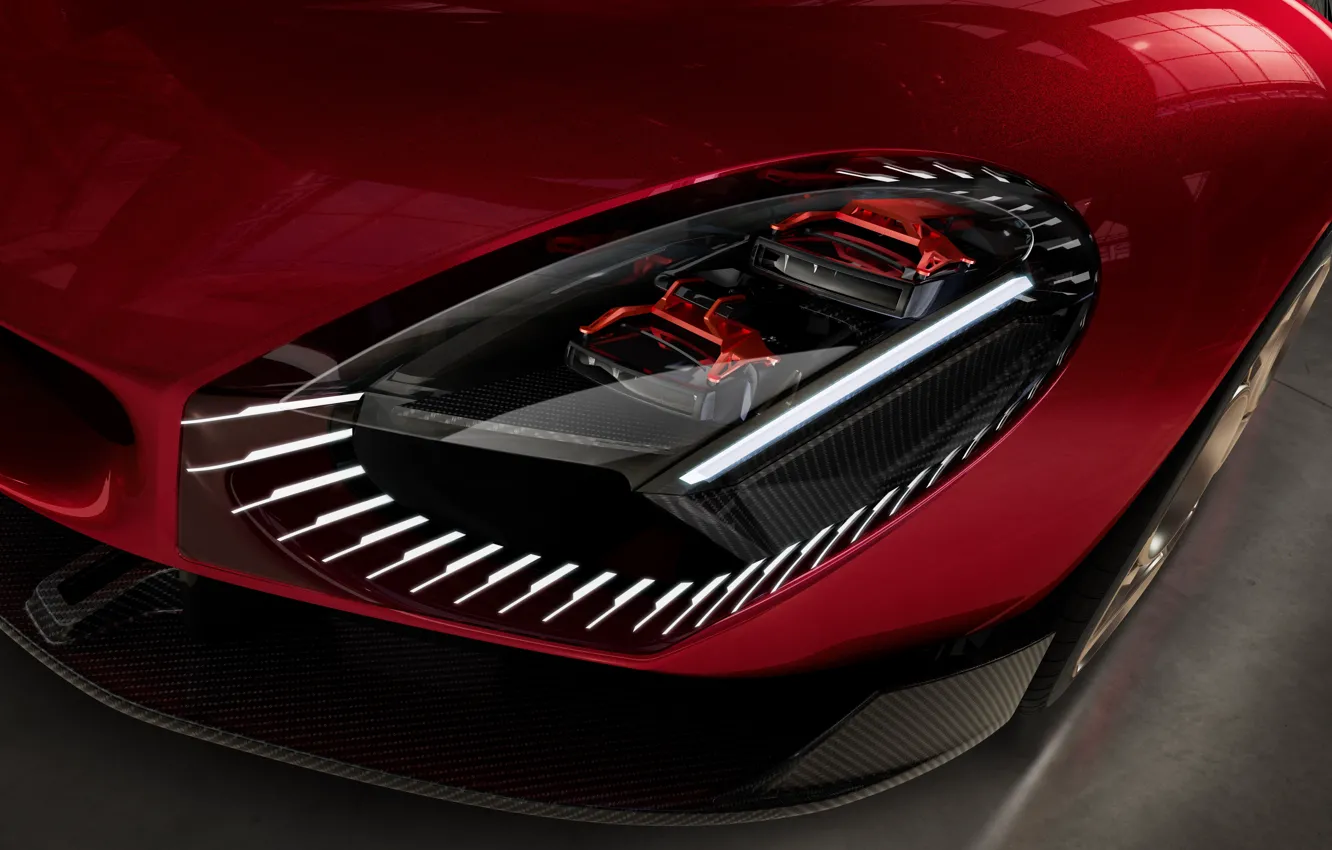 Фото обои Alfa Romeo, headlight, 2023, Alfa Romeo 33 Stradale, 33 Stradale