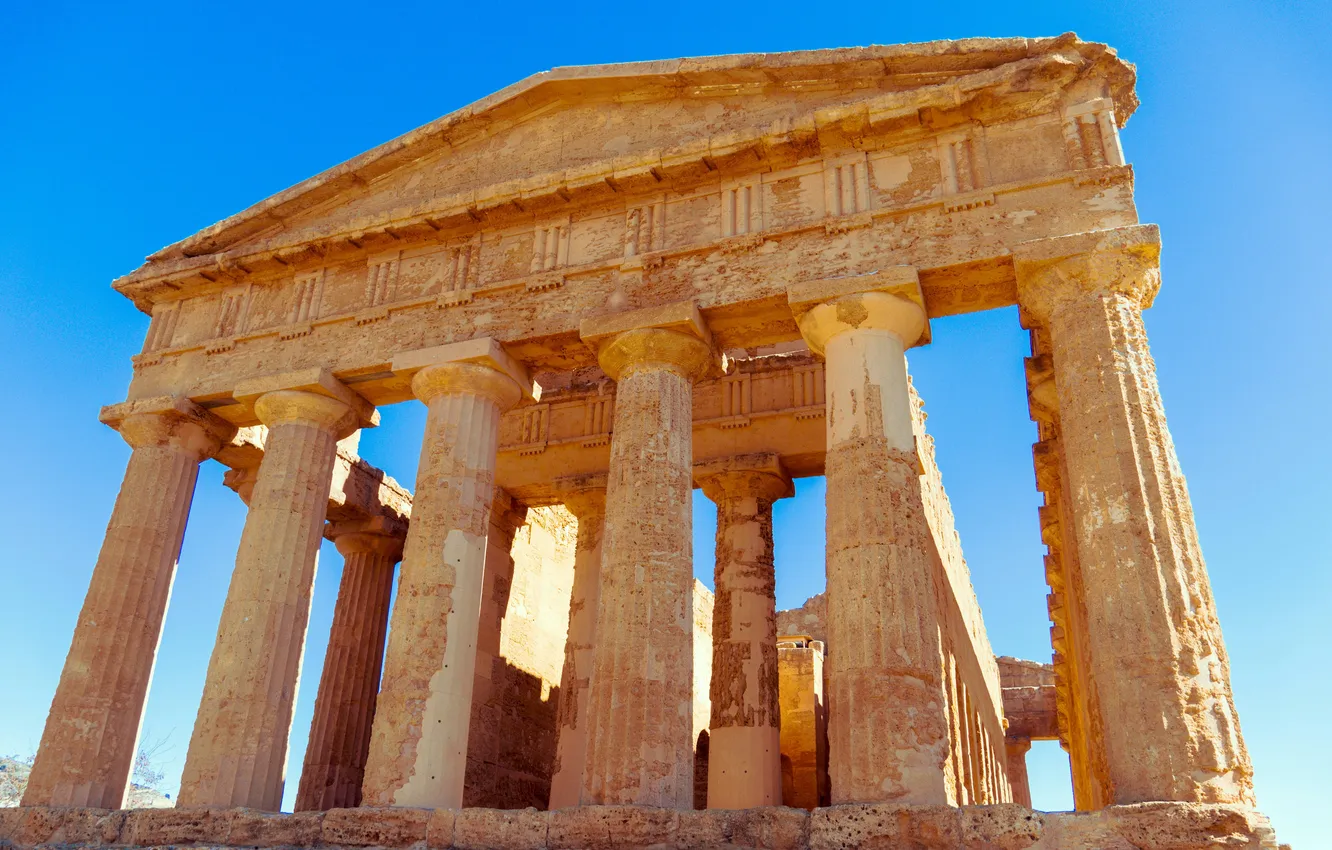 Фото обои Italy, Temple, Sicily, Roman, Ancient, Monuments, Civilized