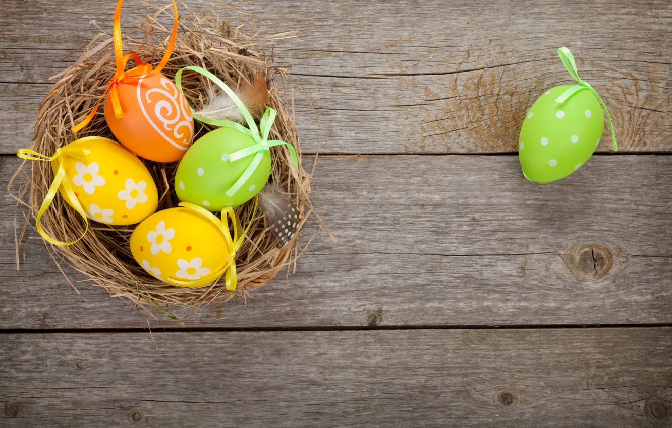 Фото обои Пасха, wood, spring, Easter, eggs, decoration, Happy, tender