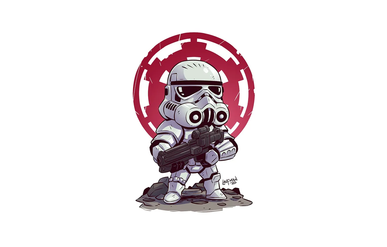 Фото обои Star Wars, Stormtrooper, Derek Laufman