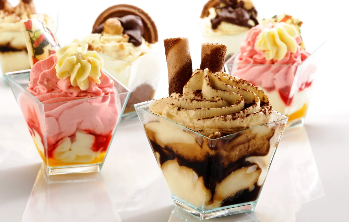 Фото обои еда, мороженое, сладости, десерт, клубничное, ice cream, карамельное