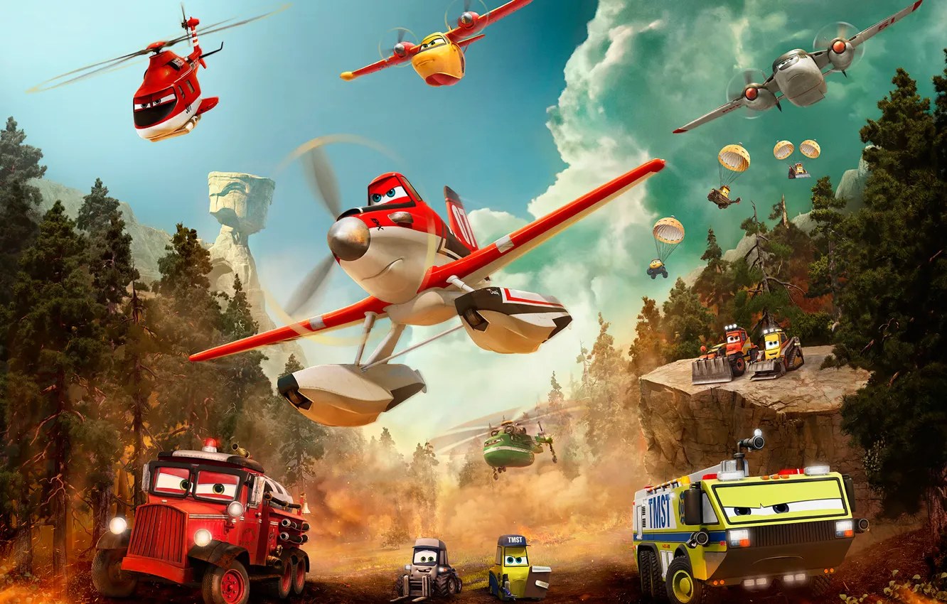 Фото обои When others fly out, heroes fly in, Самолеты:Огонь и вода, Planes:Fire and Rescue
