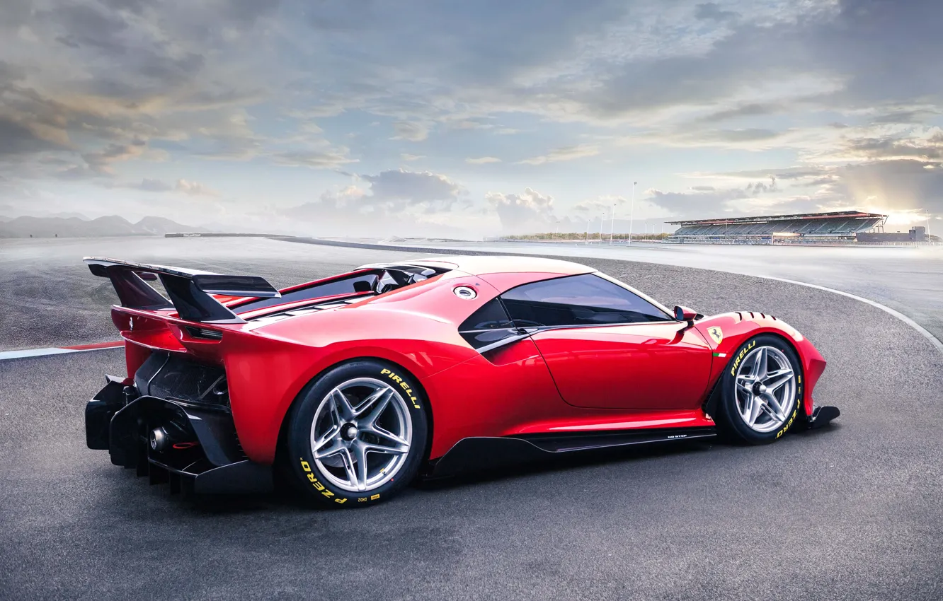 Фото обои машина, небо, асфальт, Ferrari, спорткар, P80/C