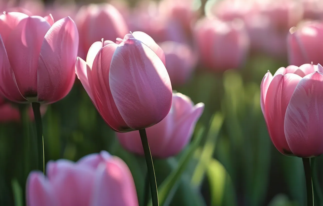 Фото обои цветы, праздник, весна, тюльпаны, 8 марта, ИИ-арт, универсальный праздничный фон, НЕЙРОСЕТЬ