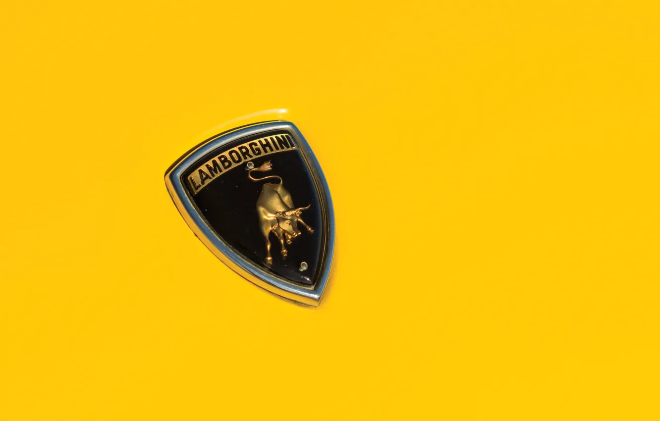 Фото обои Lamborghini, 1971, logo, Miura, badge, Lamborghini Miura P400 SV