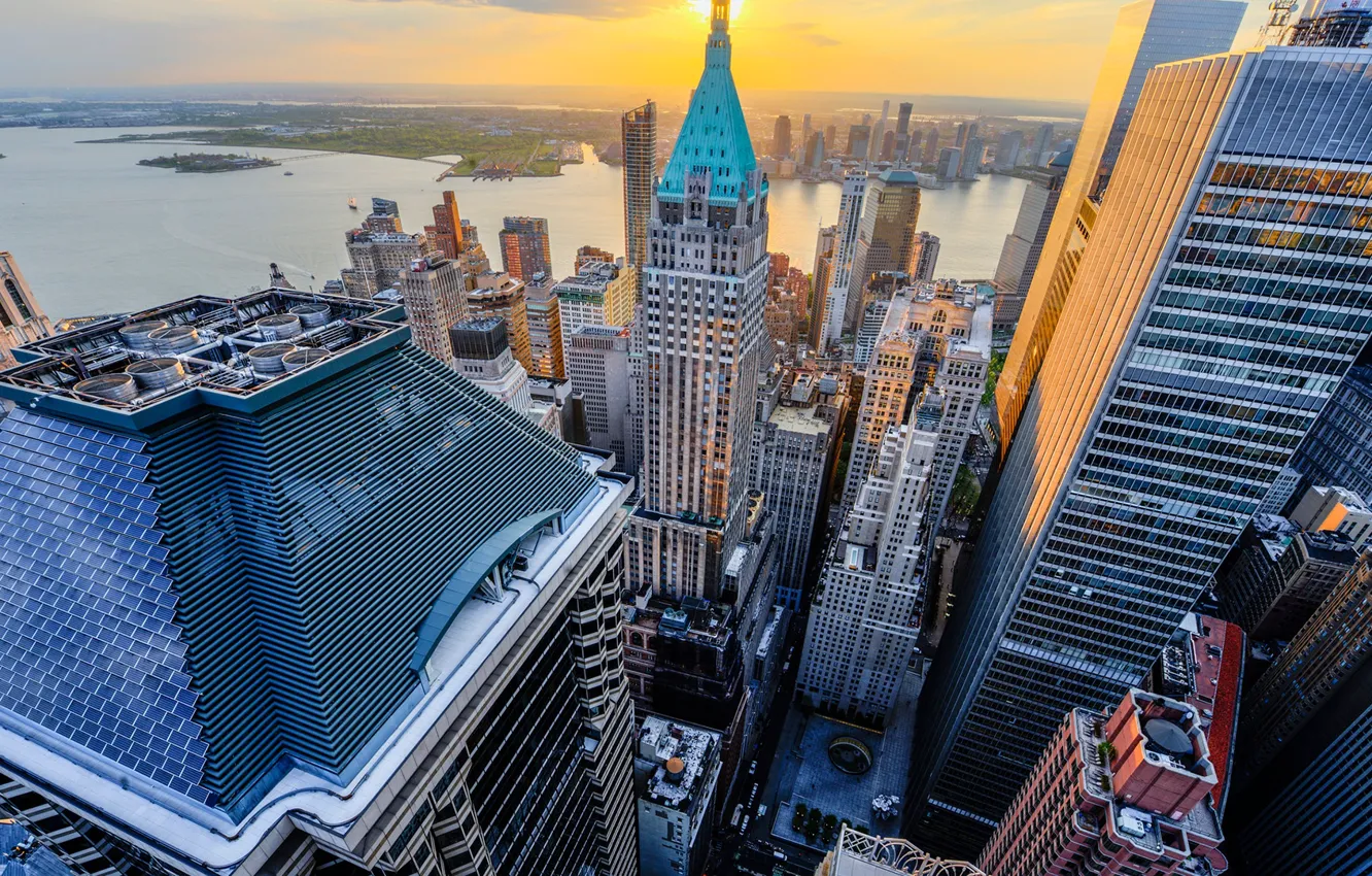 Фото обои Нью-Йорк, небоскребы, USA, США, New York