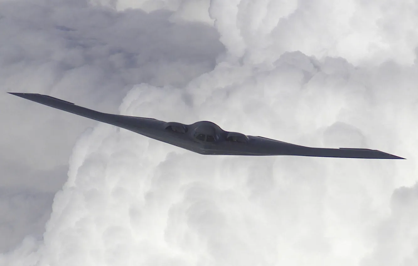 Фото обои Spirit, B-2, бомбардировщик, Northrop, стратегический, американский тяжёлый малозаметный