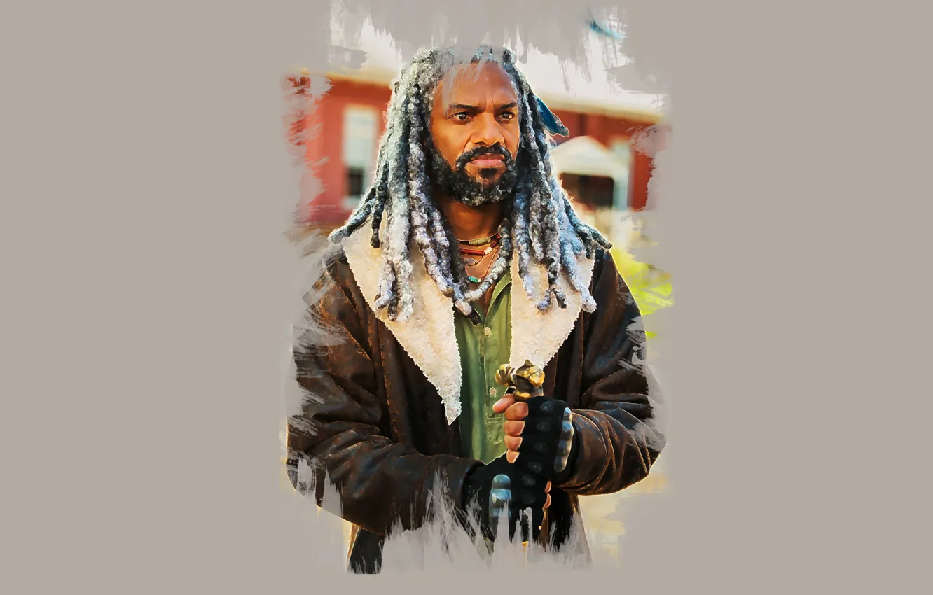 Фото обои арт, The Walking Dead, Ezekiel, Khary Payton
