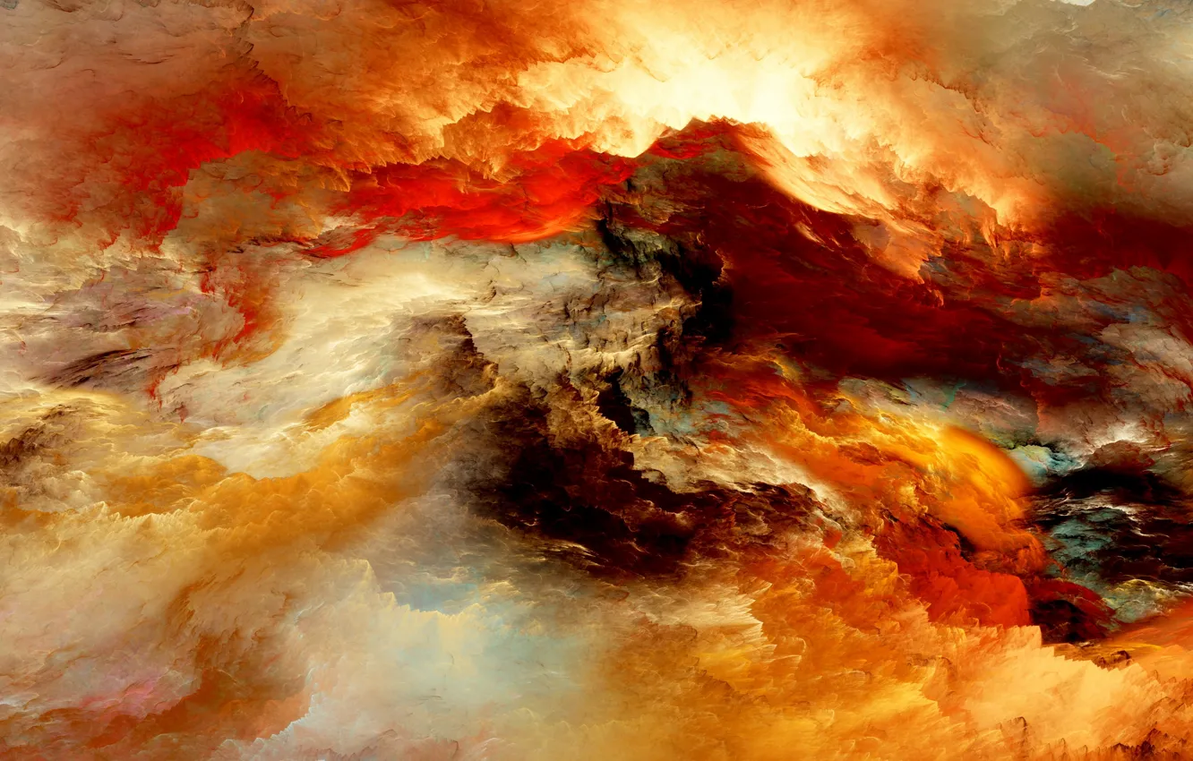 Фото обои облака, фон, colors, abstract, space, background, clouds, unreal