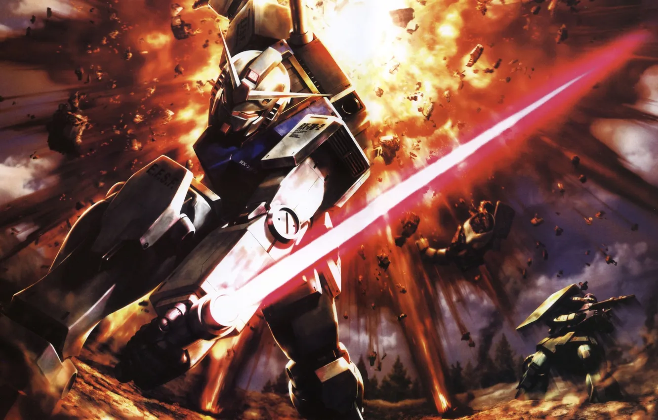 Фото обои робот, мех, скан