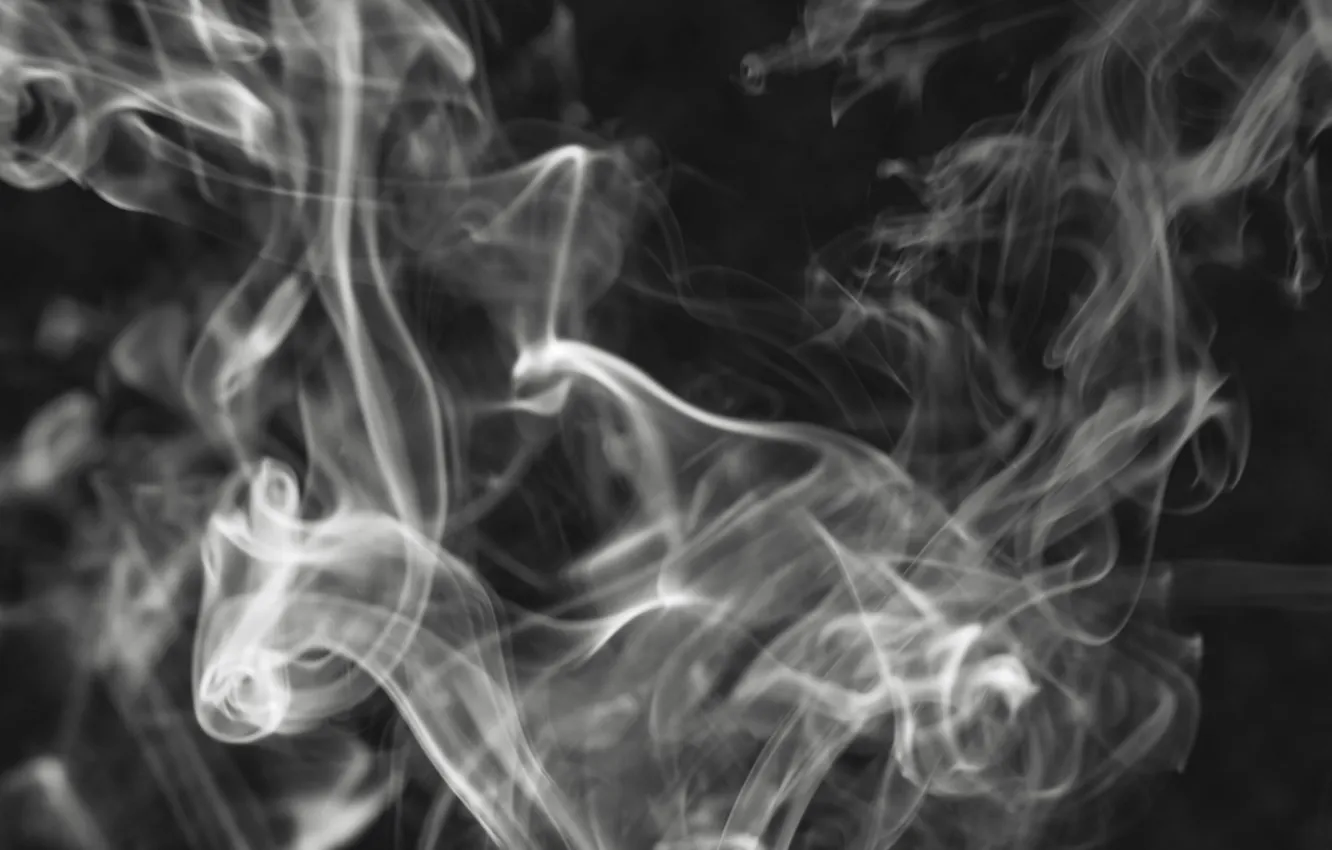 Фото обои smoke, smoke background, cigarette smoke, smoke on black