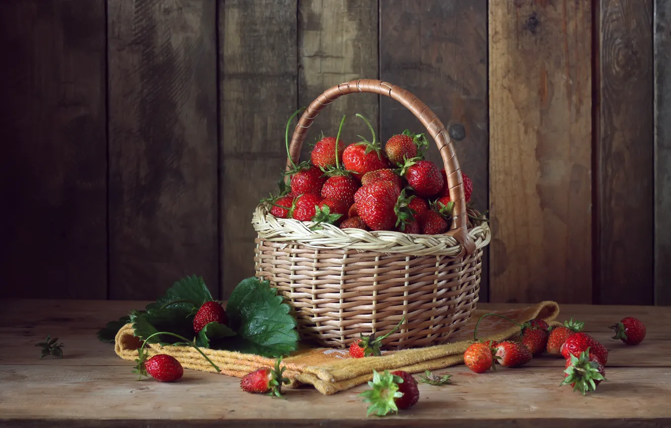 Фото обои ягоды, клубника, red, натюрморт, fresh, strawberry, still life, berries