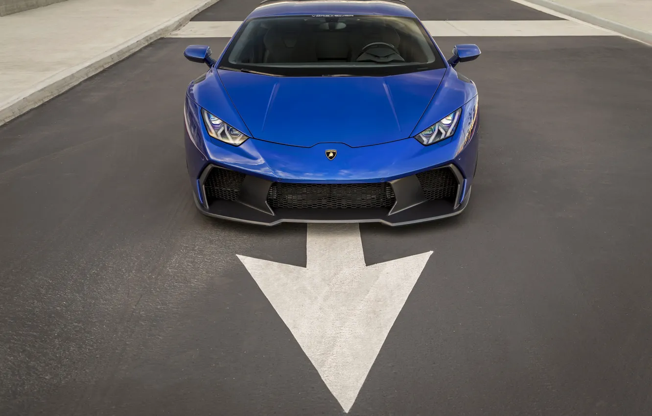 Фото обои Lamborghini, Blue, Arrow, VAG, Huracan, Novara