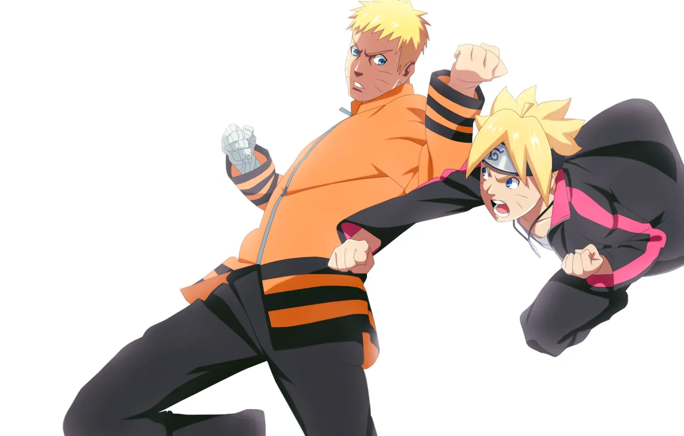 Фото обои отец, Naruto, сын, Узумаки Наруто, Boruto, Боруто Узумаки