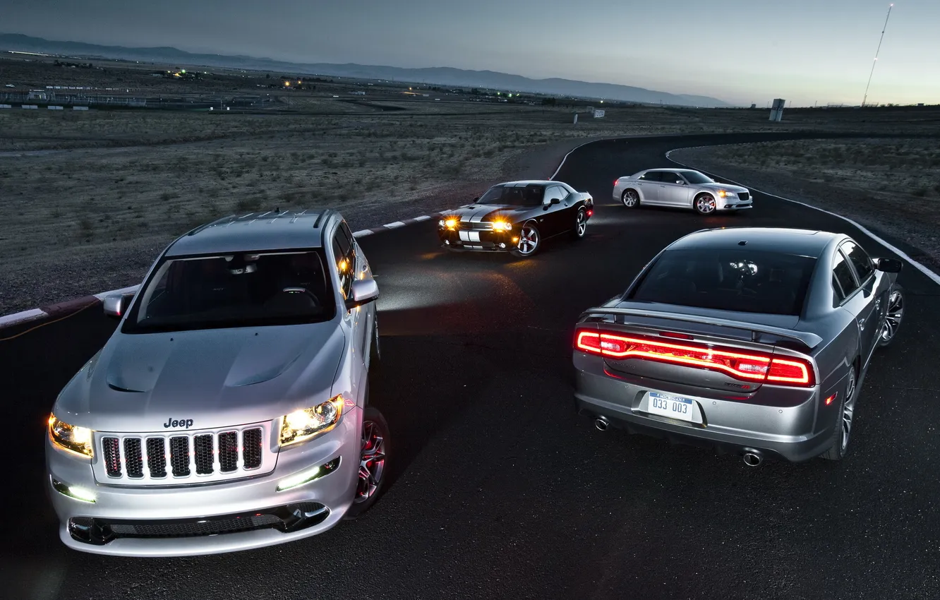 Фото обои фары, Chrysler, фонари, Dodge, SRT8, Challenger, додж, 300C