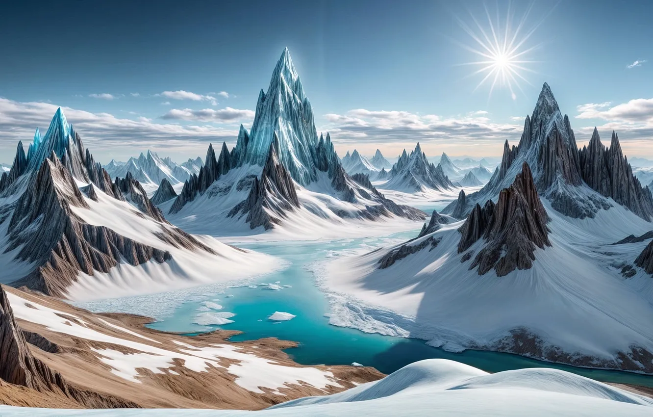 Фото обои nature, neural network, einkehr, lamdscapes