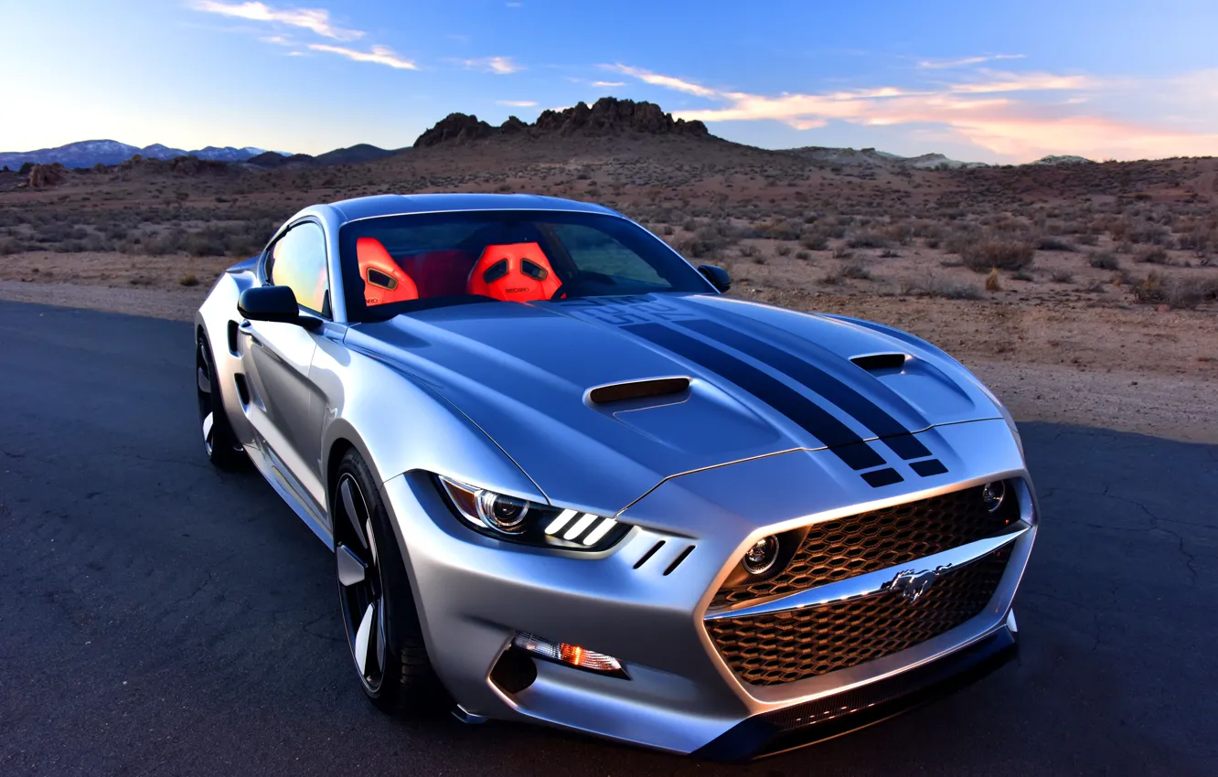 Фото обои дорога, пустыня, Mustang, Ford, концепт, Auto, Sports, Rocket