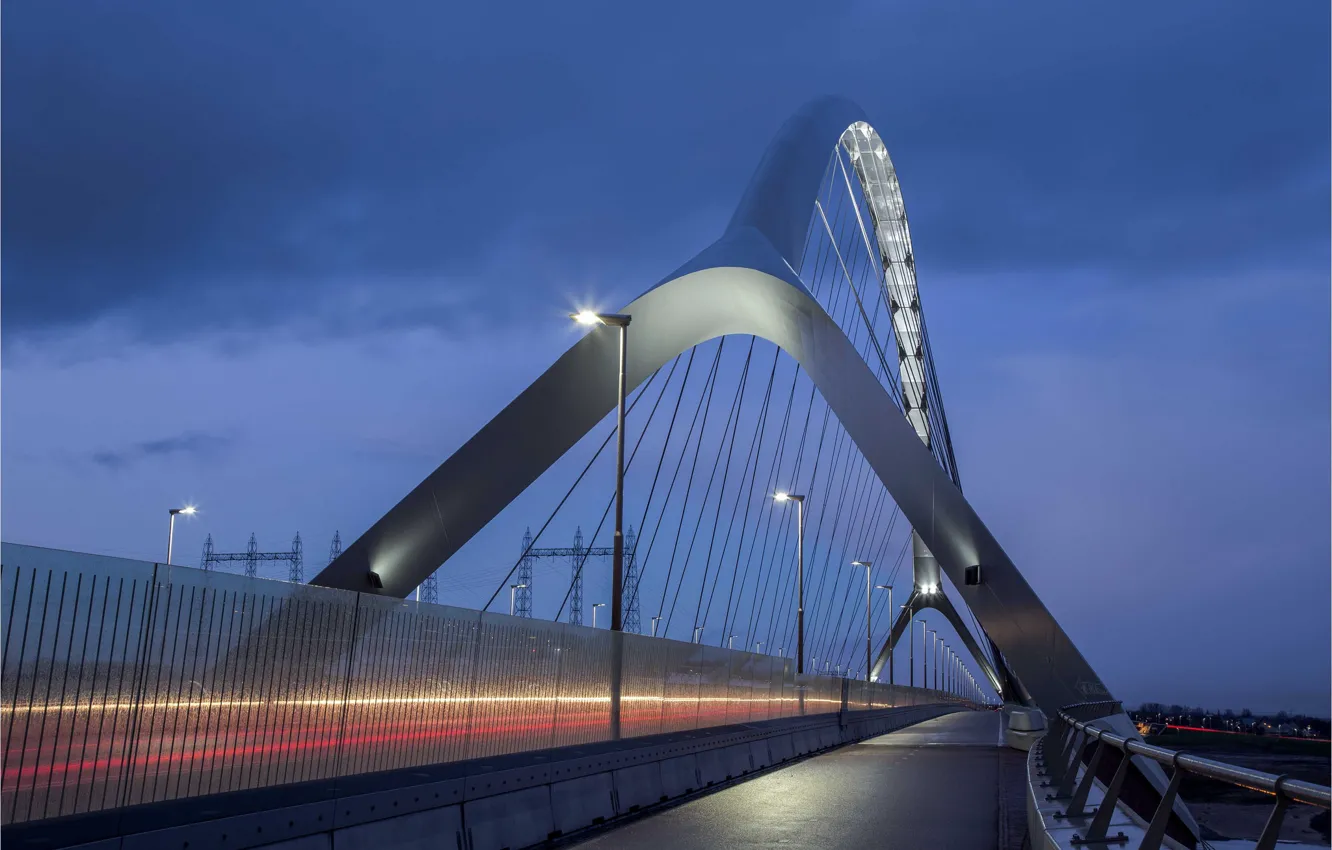 Фото обои мост, Нидерланды, Голландия, Nijmegen