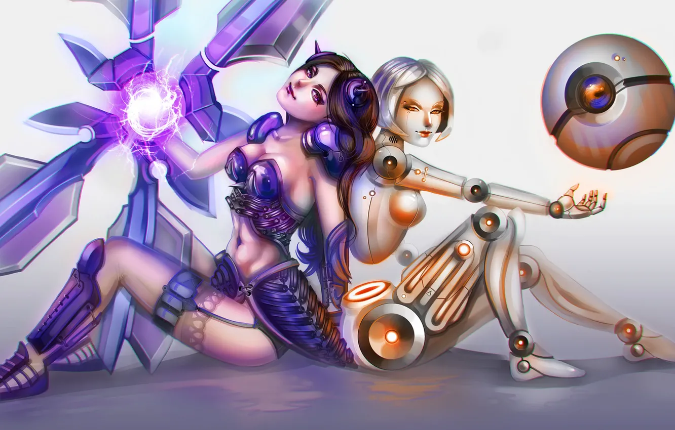 Фото обои Irelia, League of Legend, Will of the Blades, Lady of Clockwork, Orianna