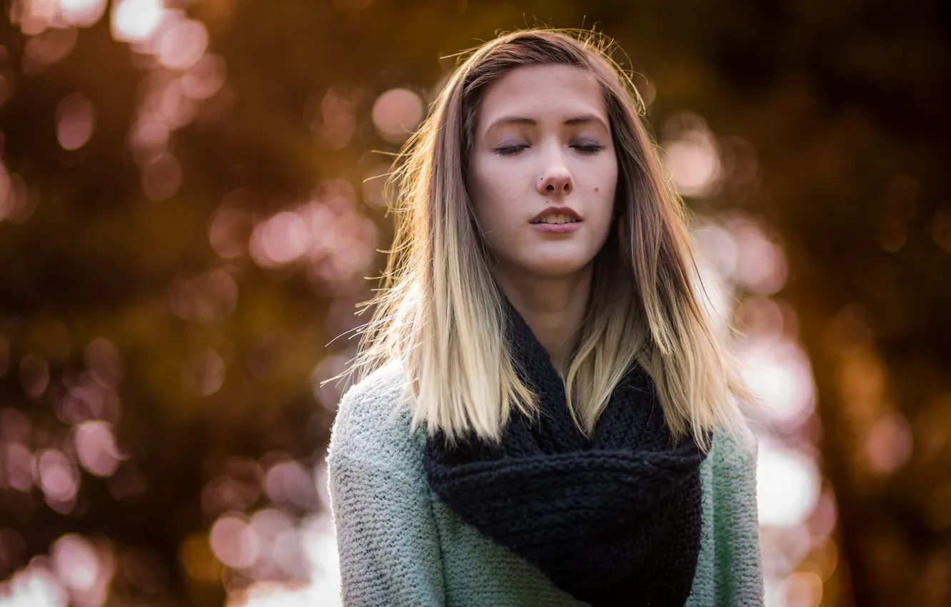 Фото обои девушка, фон, портрет