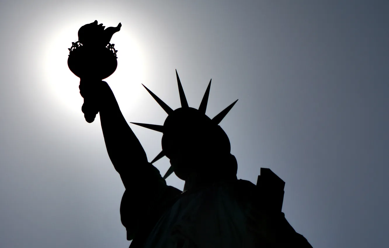 Фото обои города, символы, америка, нью-йорк, статуя свободы, сша, памятники