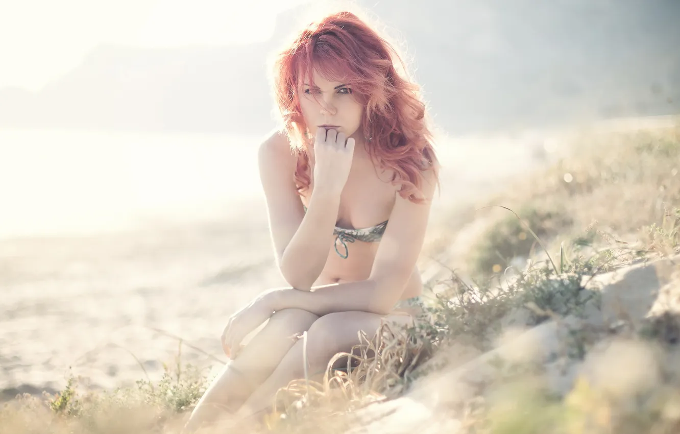 Фото обои взгляд, девушка, Evelin