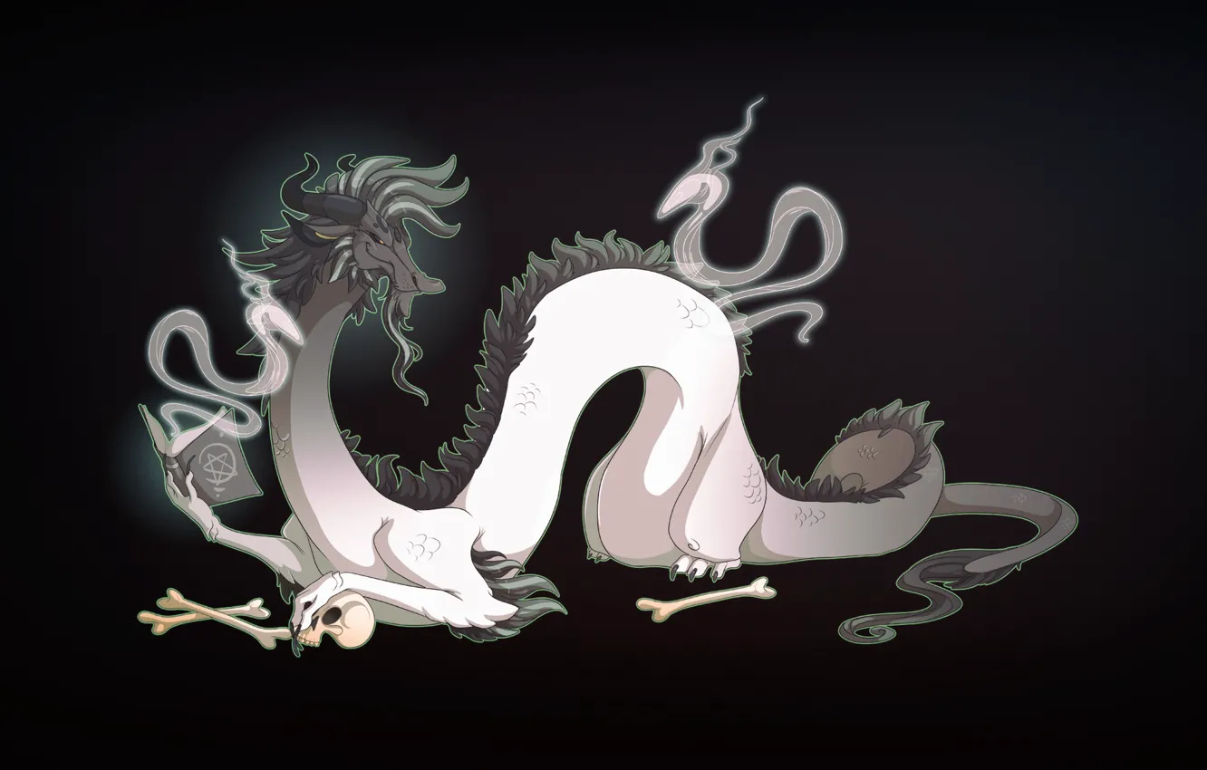 Фото обои Дракон, Фон, Fantasy, Dragon, Mythology, Art, Фантастика, Characters