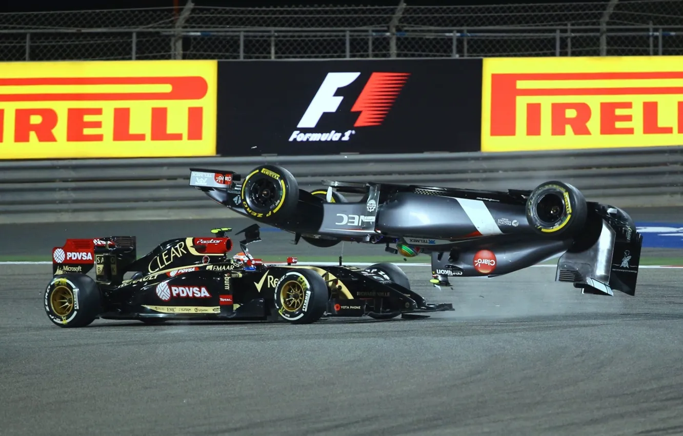 Фото обои Crash, grand prix, formula 1
