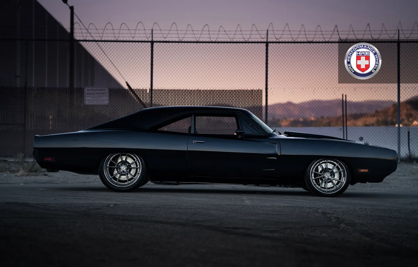 Фото обои 1971, Dodge, Charger, with, HRE, Brushed, Tantrum, S104